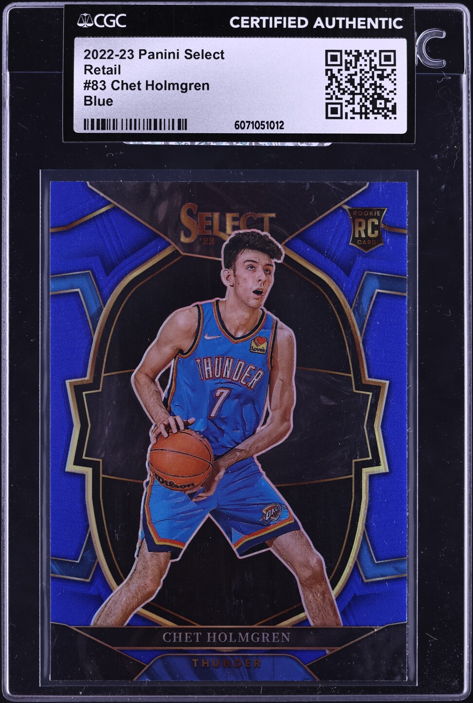 2022 Select Concourse Retail Blue Chet Holmgren ROOKIE #83 CGC AUTH
