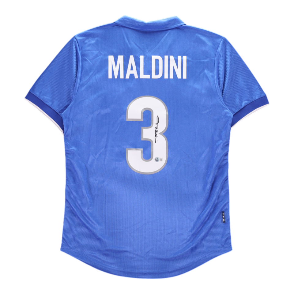 Paolo Maldini Signed Autographed Italy Jersey - Beckett AUTH