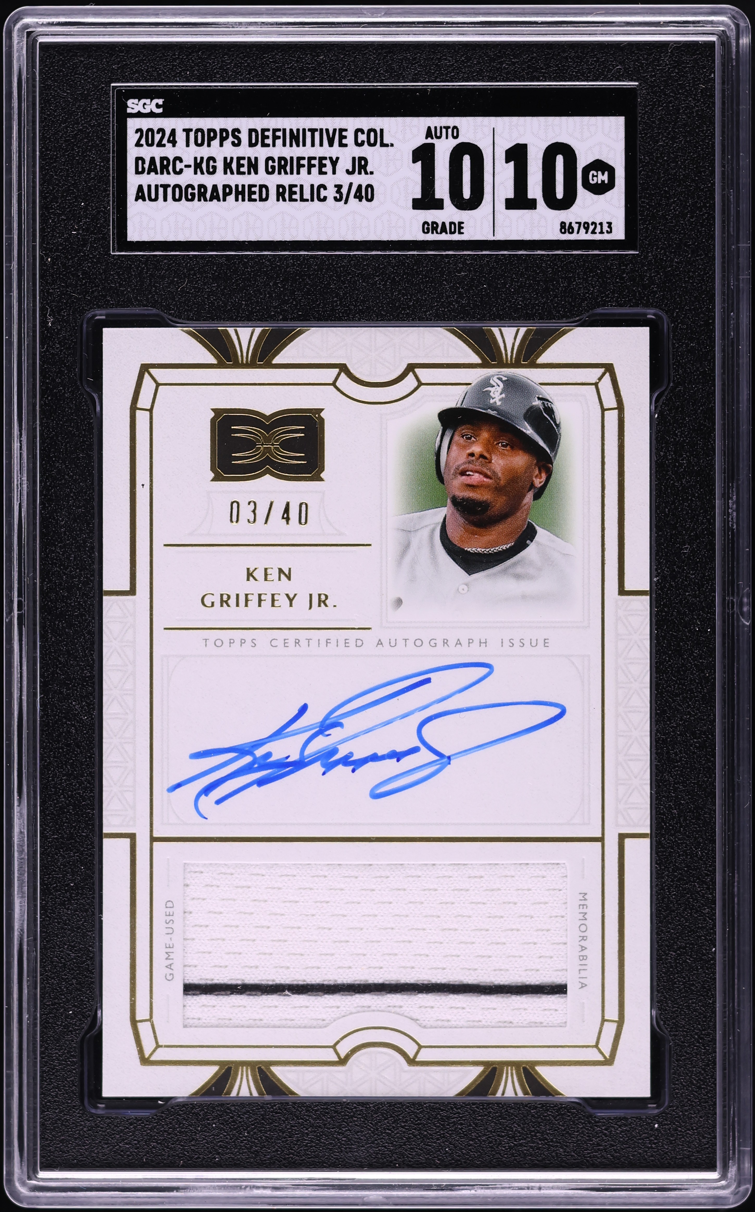 2024 Topps Definitive Collection Ken Griffey Jr. PATCH AUTO /40 
