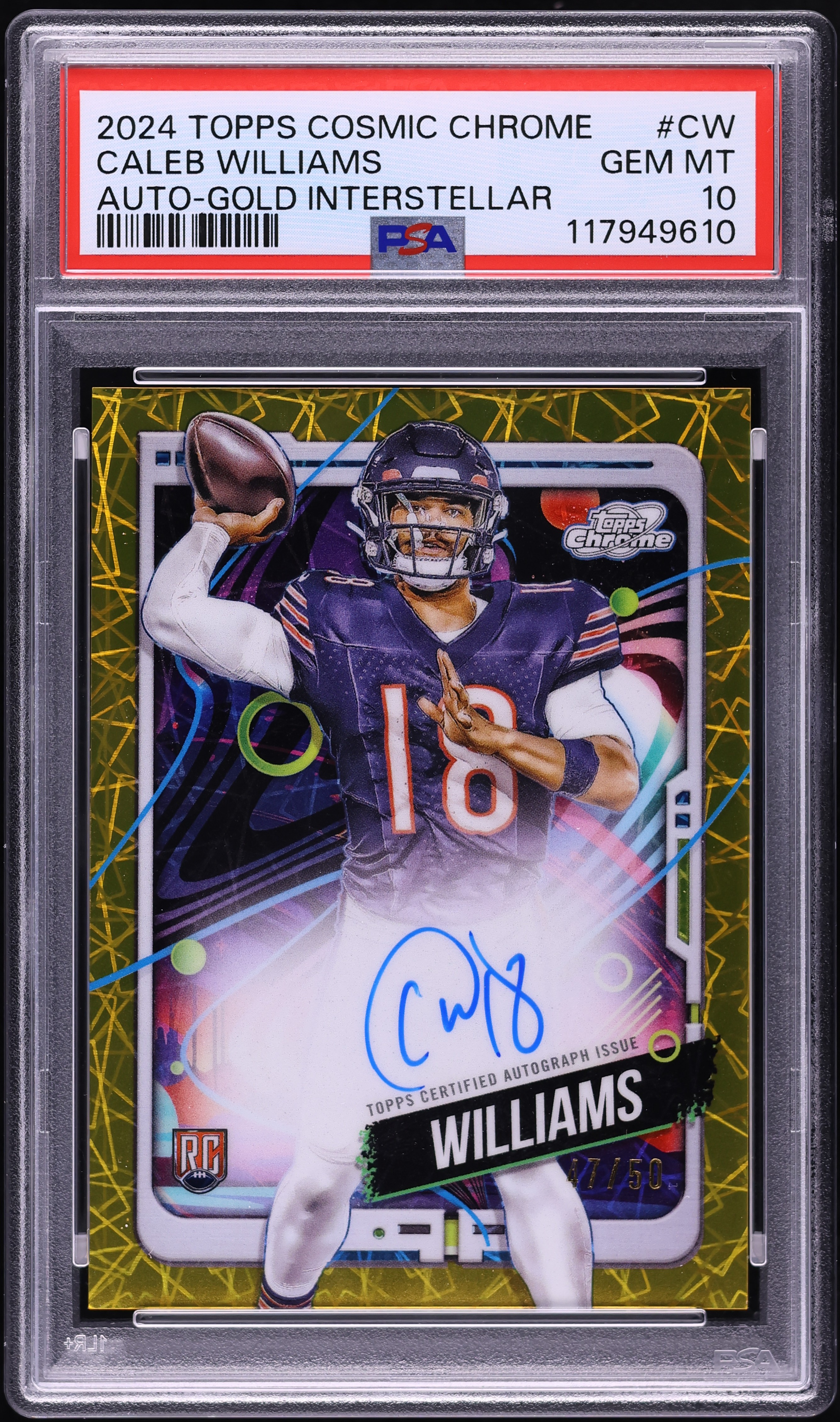 2024 Topps Chrome Cosmic Gold Interstellar Caleb Williams ROOKIE