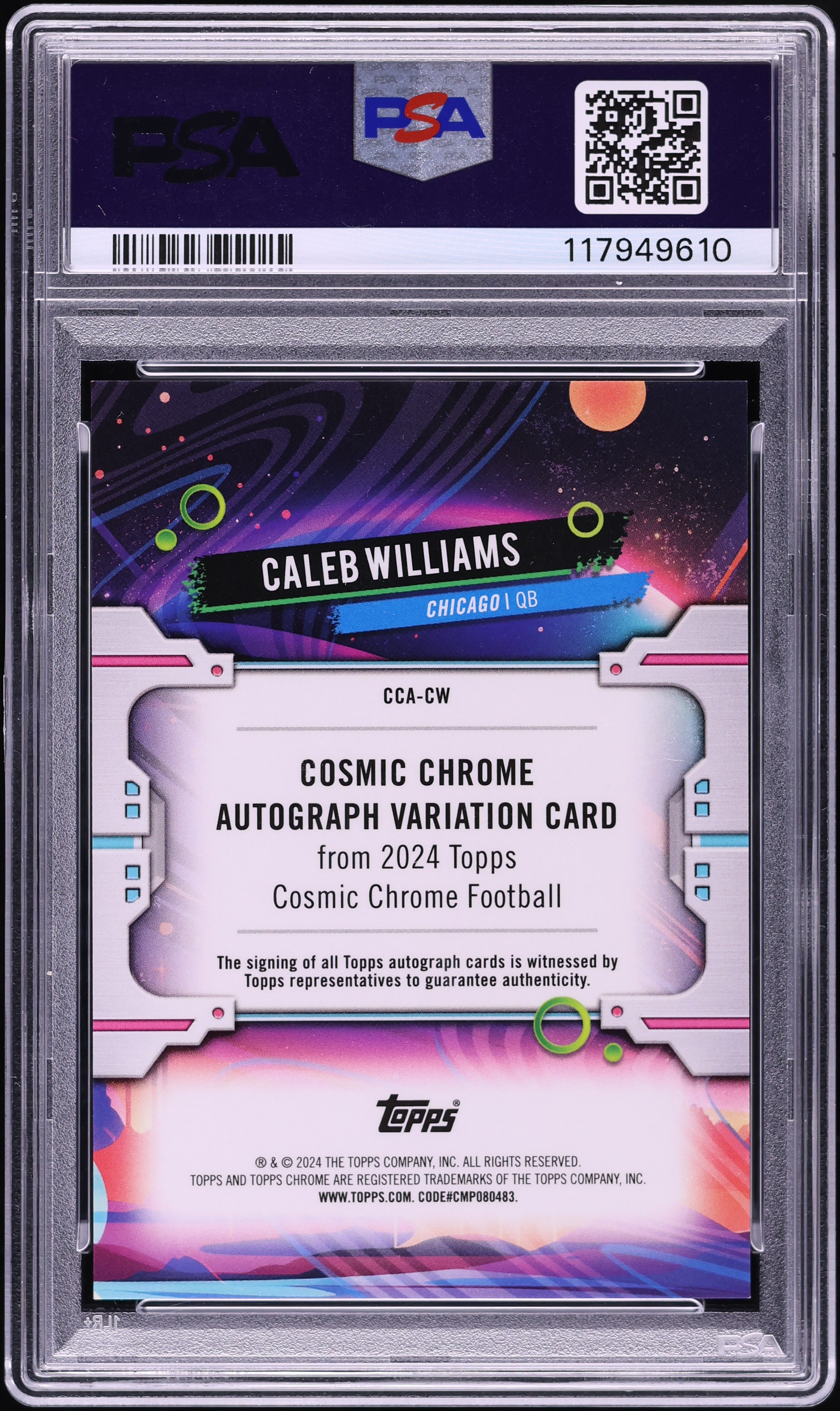 2024 Topps Chrome Cosmic Gold Interstellar Caleb Williams ROOKIE