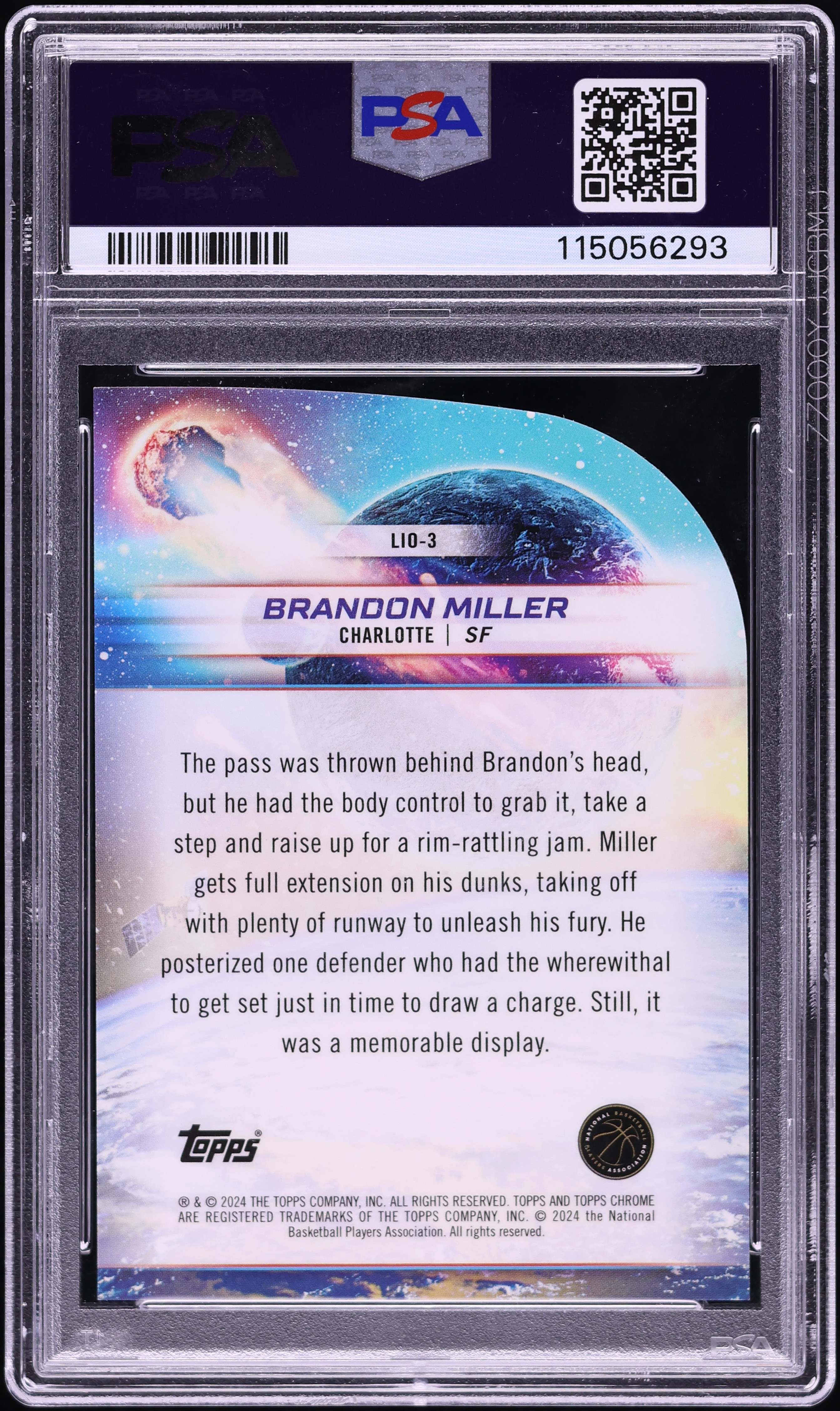 2023 Topps Chrome Cosmic Launched Orbit Red Flare Brandon Miller 