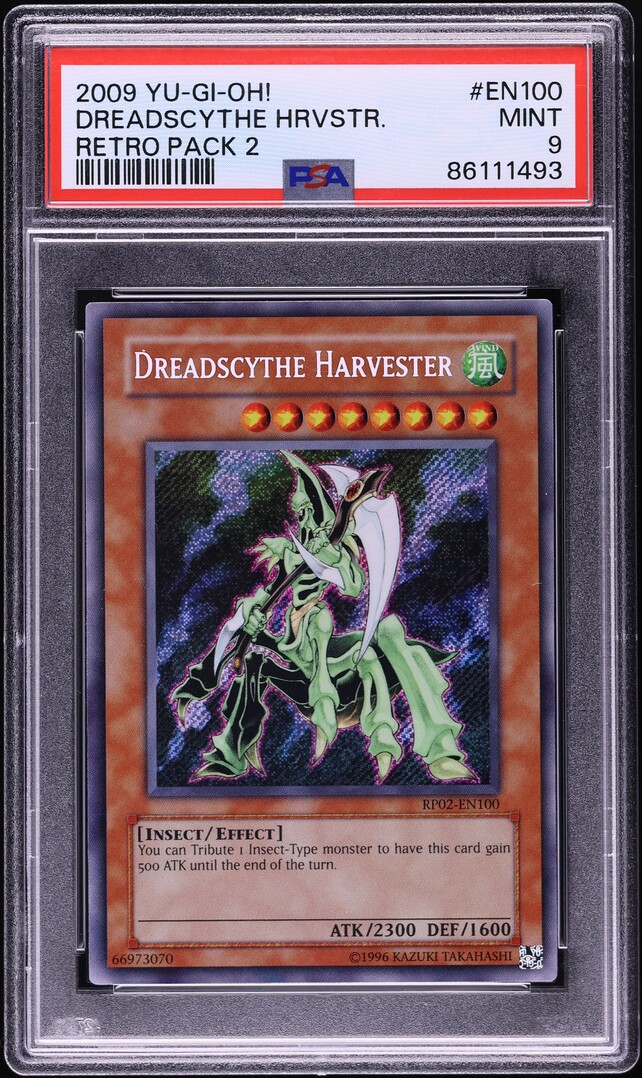 2009 Yu-Gi-Oh! Retro Pack 2 Dreadscythe Harvester #RP02-EN100 PSA