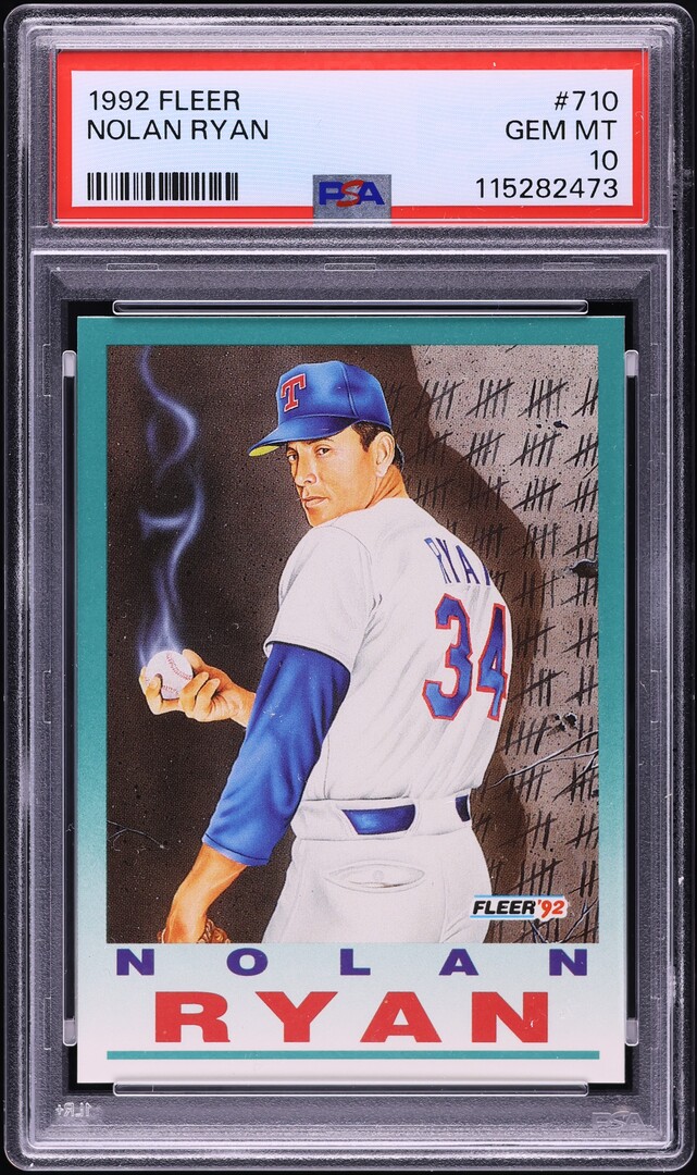 1992 Fleer Nolan Ryan #710 PSA 10 GEM MINT