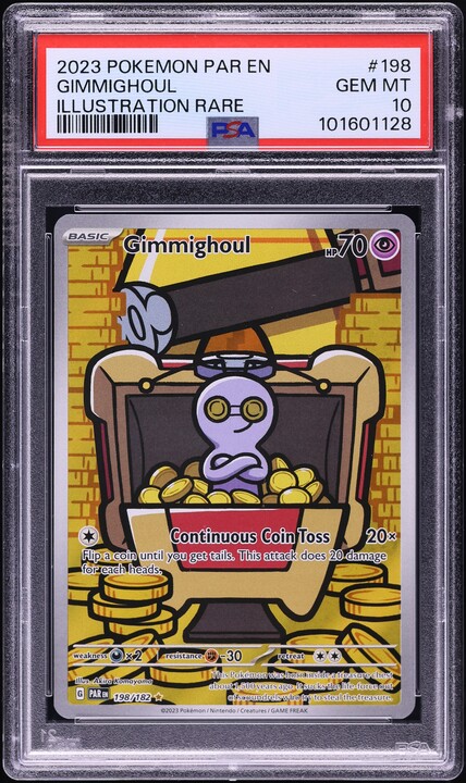 2023 Pokemon Scarlet & Violet Paradox Rift IR Gimmighoul #198 PSA 10 GEM MINT