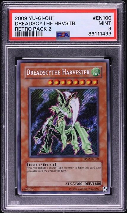 2009 Yu-Gi-Oh! Retro Pack 2 Dreadscythe Harvester #RP02-EN100 PSA