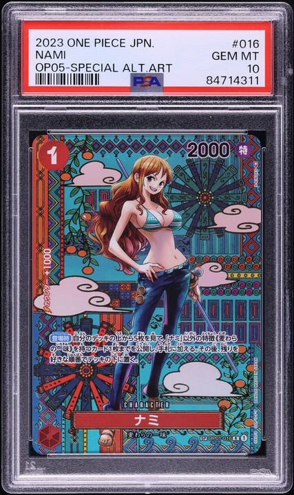 2023 One Piece Japanese Awakening New Era Alt Art Nami #OP01-016