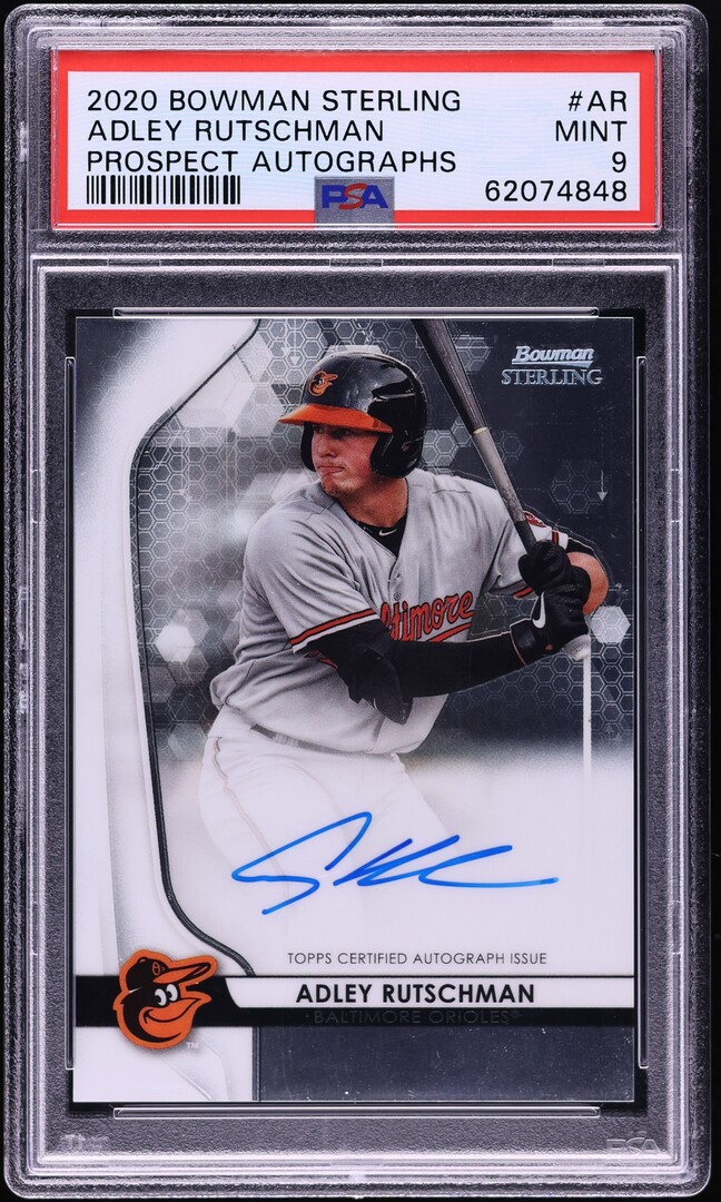 2020 Bowman Sterling Prospect Adley Rutschman ROOKIE AUTO #BSPA-AR PSA 9 MINT