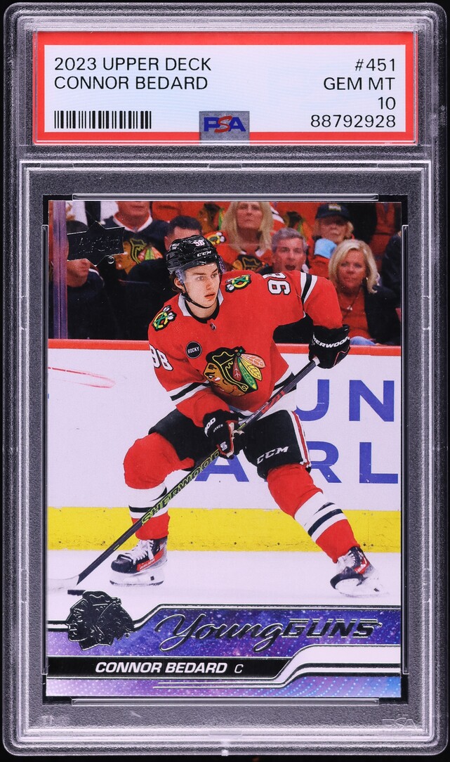 2023 Upper Deck Young Guns Connor Bedard ROOKIE #451 PSA 10 GEM MINT