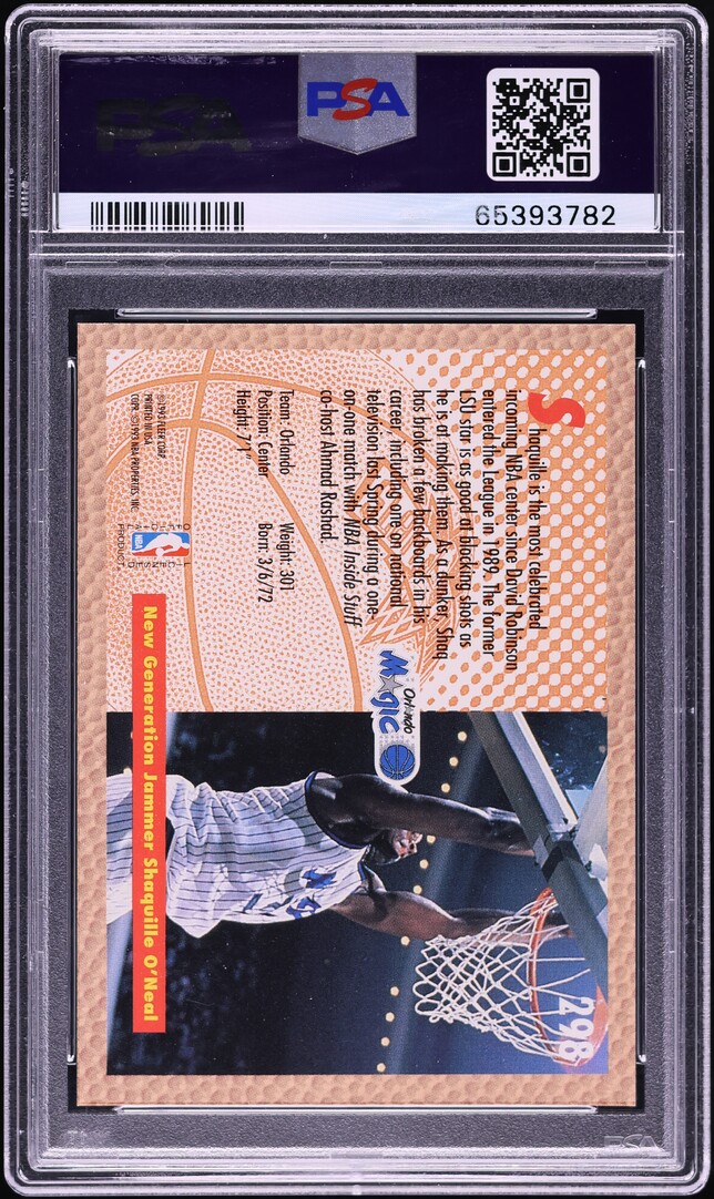 1992 Fleer Basketball Shaquille O'Neal ROOKIE #298 PSA 10 GEM MINT