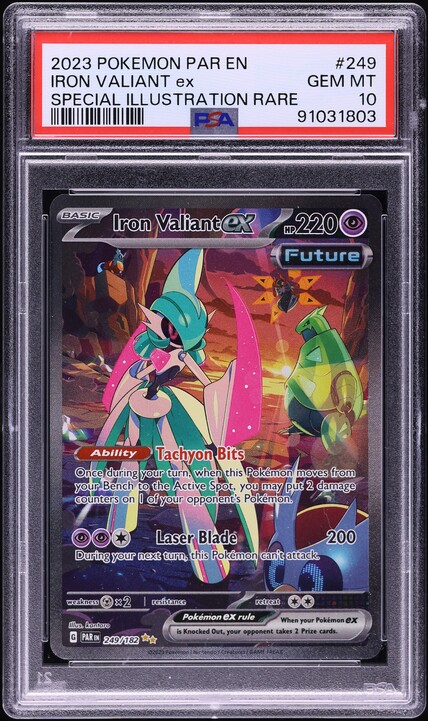 2023 Pokemon Scarlet & Violet Paradox Rift SIR Iron Valiant ex #249 PSA 10 GEM