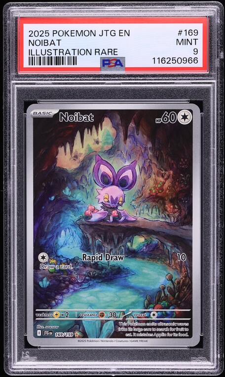 2025 Pokemon Scarlet & Violet Journey Together IR Noibat #169 PSA 9 MINT