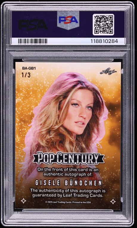 2025 Leaf Metal Pop Century Orange Shimmer Gisele Bundchen AUTO