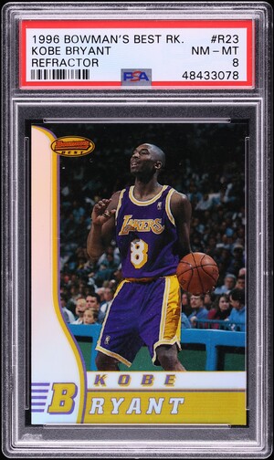 1996 Bowman's Best Refractor Kobe Bryant ROOKIE #R23 PSA 8 NM-MT