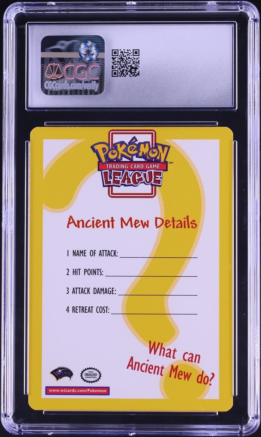 pokemon card ancient mew 2000 Pokemon Insert Card Ancient Mew CGC 10 GEM MINT on Fanatics Collect