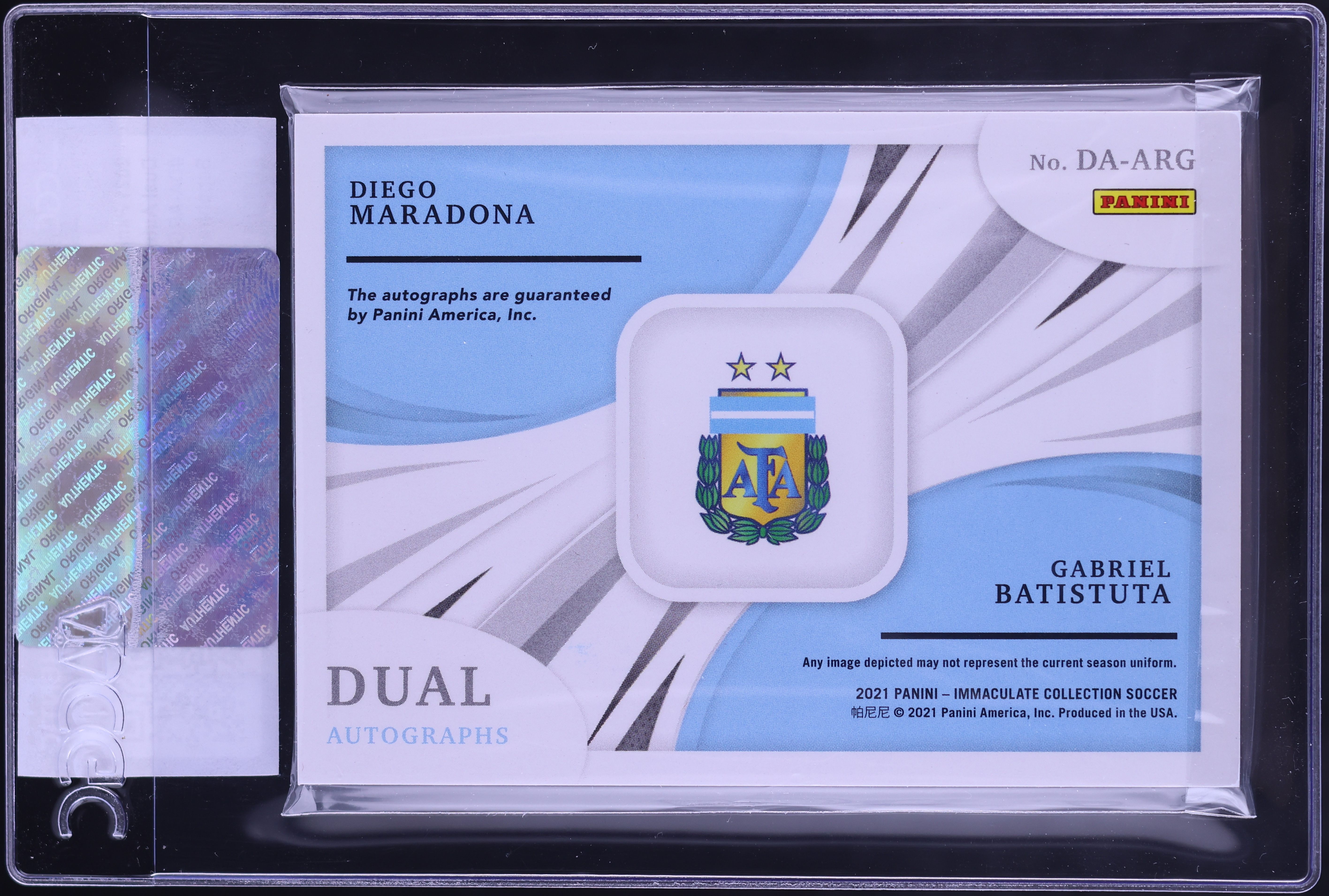 2021 Immaculate Collection Sapphire Bautista Diego Maradona AUTO 