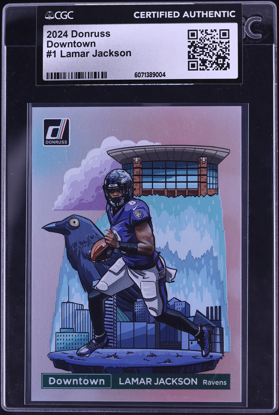 2024 Donruss Downtown Lamar Jackson #1 CGC AUTH