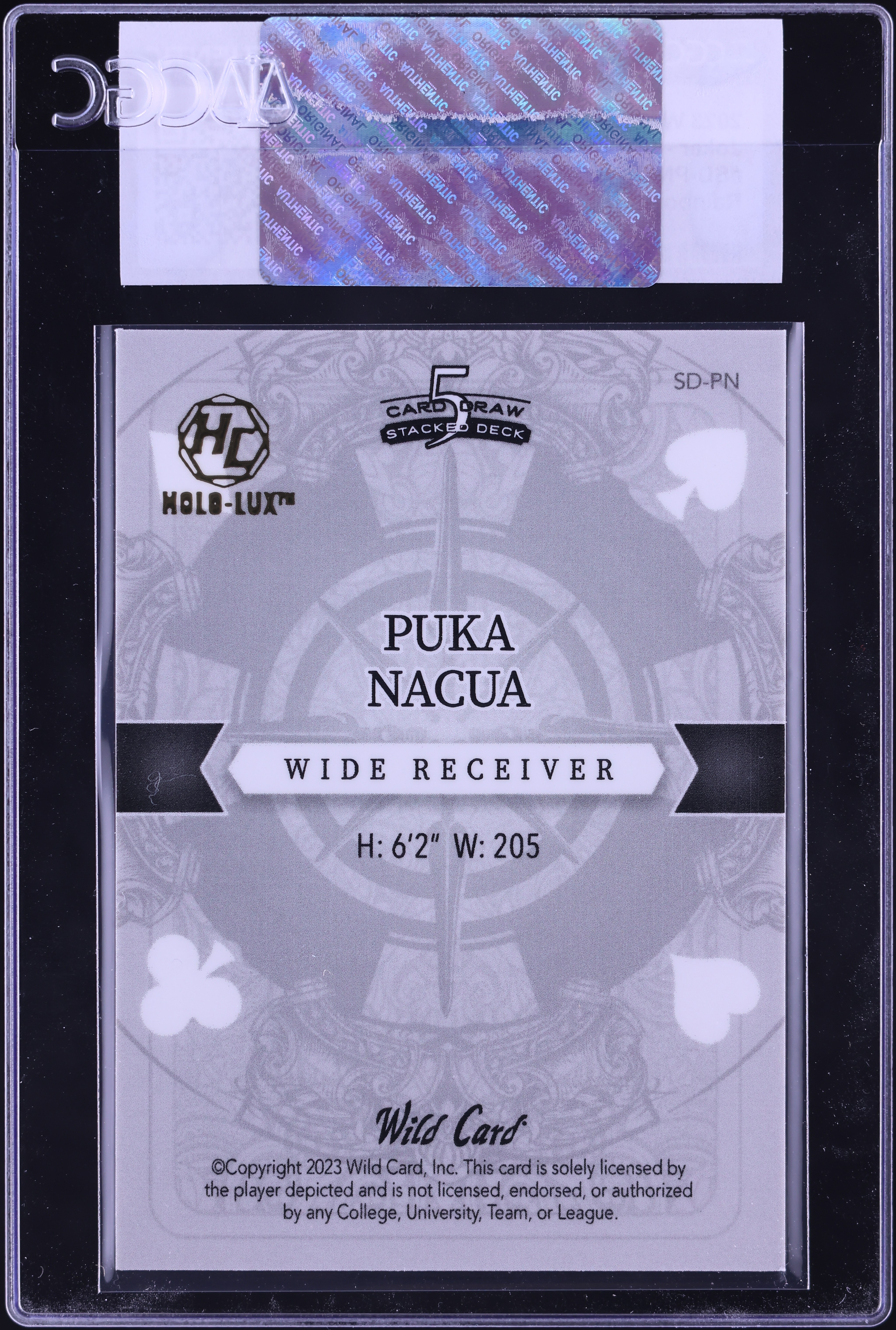 2023 WC 5 Card Draw Stacked Joker Rainbow Mosaic Puka Nacua ROOKIE