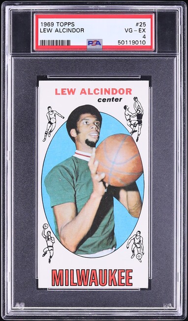 1969 Topps Basketball Lew Alcindor ROOKIE #25 PSA 4 VGEX
