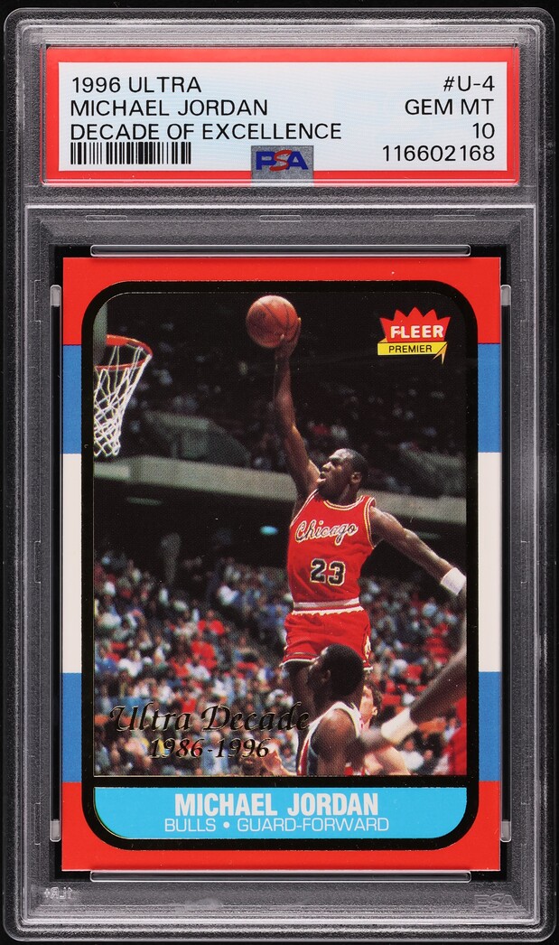 1996 Ultra Decade Of Excellence Michael Jordan #U-4 PSA 10 GEM MINT