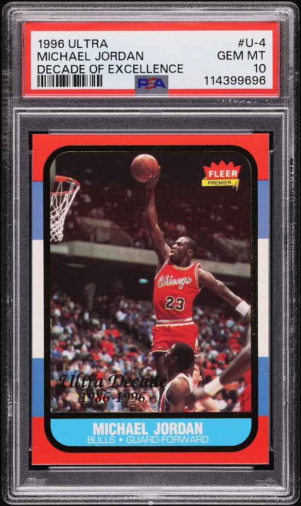 1996 Ultra Decade Of Excellence Michael Jordan #U-4 PSA 10 GEM MINT