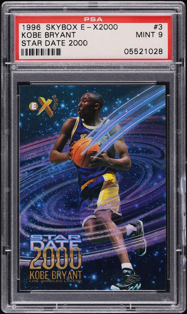 1996 Skybox E-X2000 Star Date 2000 Kobe Bryant ROOKIE #3 PSA 9