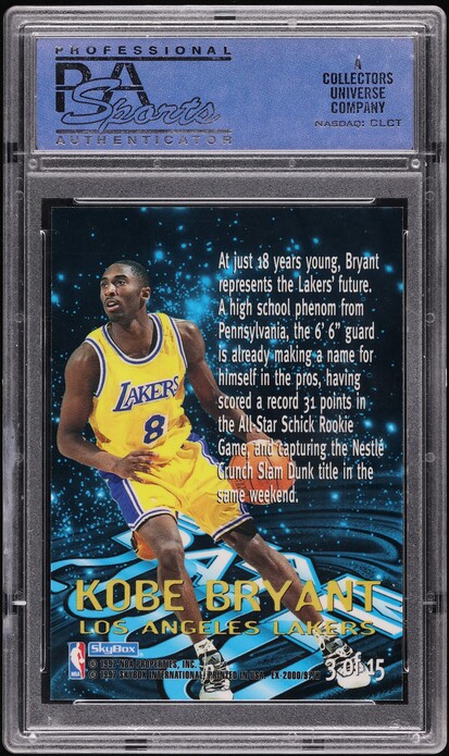 1996 Skybox E-X2000 Star Date 2000 Kobe Bryant ROOKIE #3 PSA 9