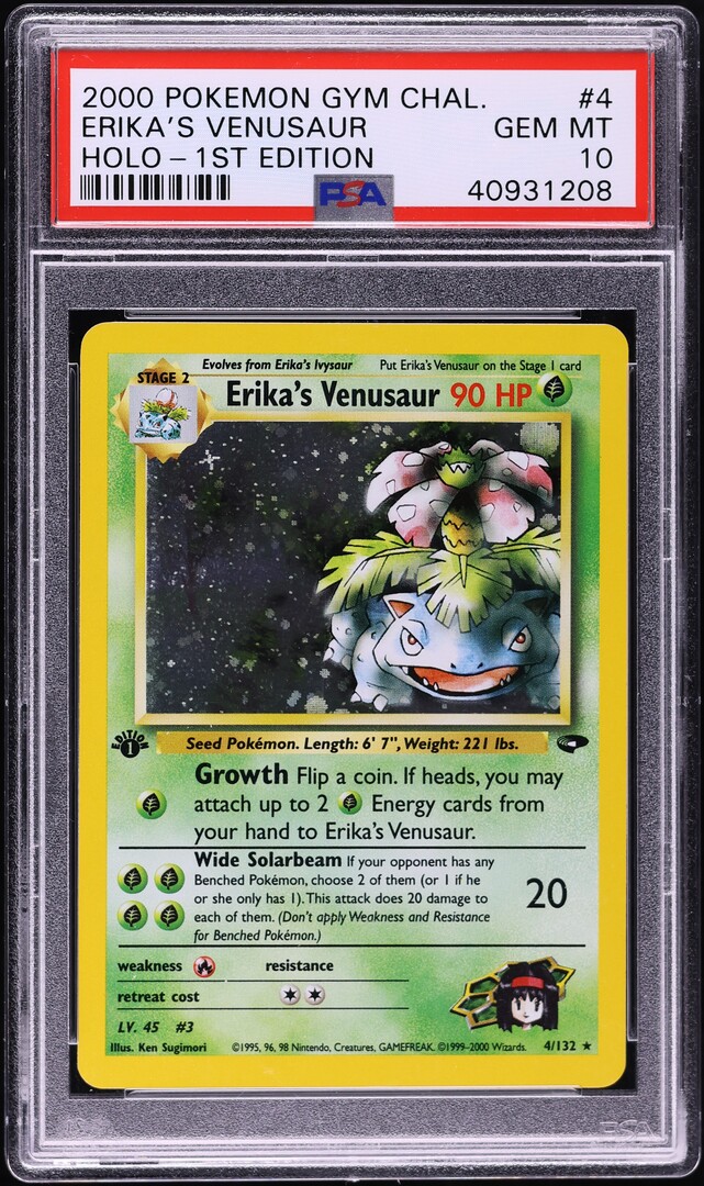 2000 Pokemon Gym Challenge 1st Edition Holo Erika's Venusaur #4