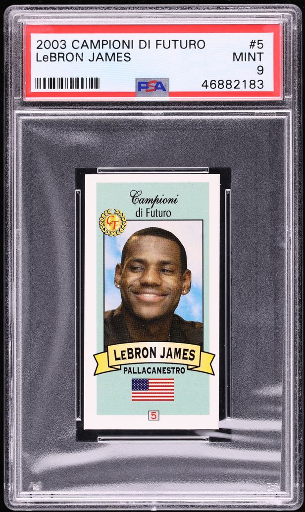 2003 Campioni Di Futuro Sky LeBron James ROOKIE #5 PSA 9 MINT