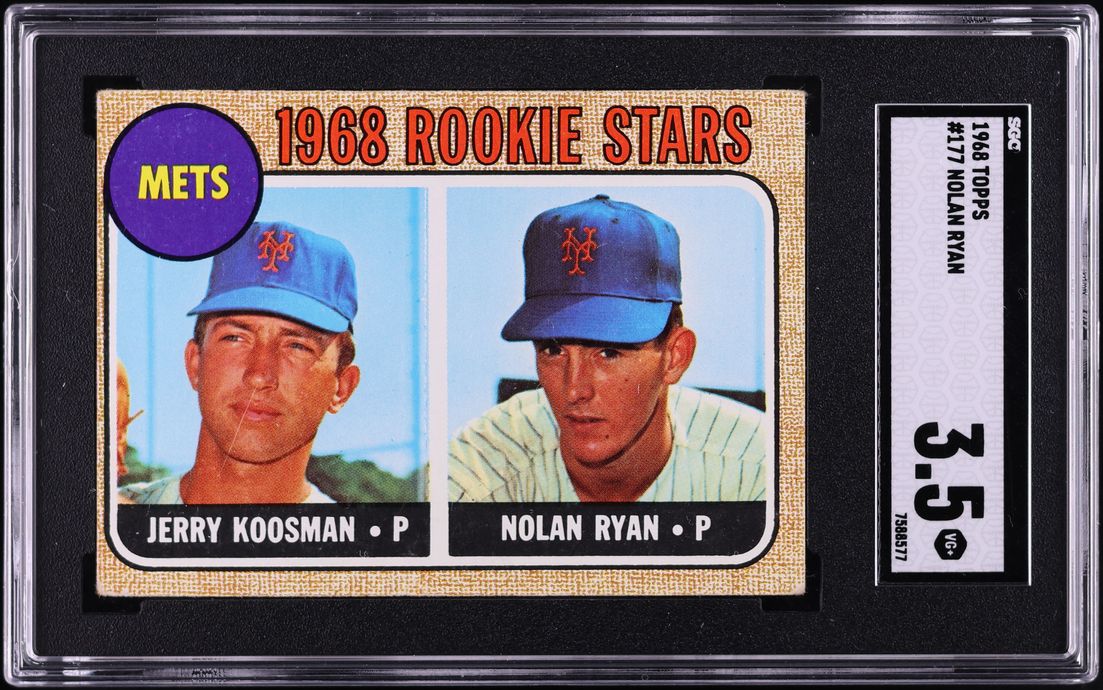 1968 Topps Nolan Ryan ROOKIE #177 SGC 3.5 VG+