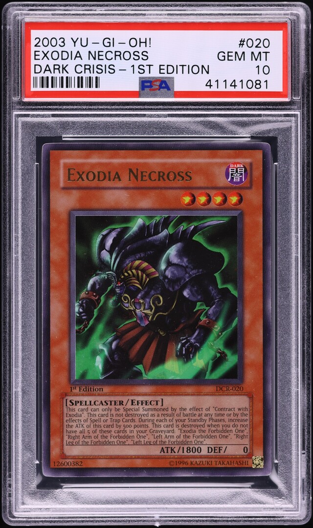 2003 Yu-Gi-Oh! Dark Crisis 1st Edition Exodia Necross #DCR-020 PSA