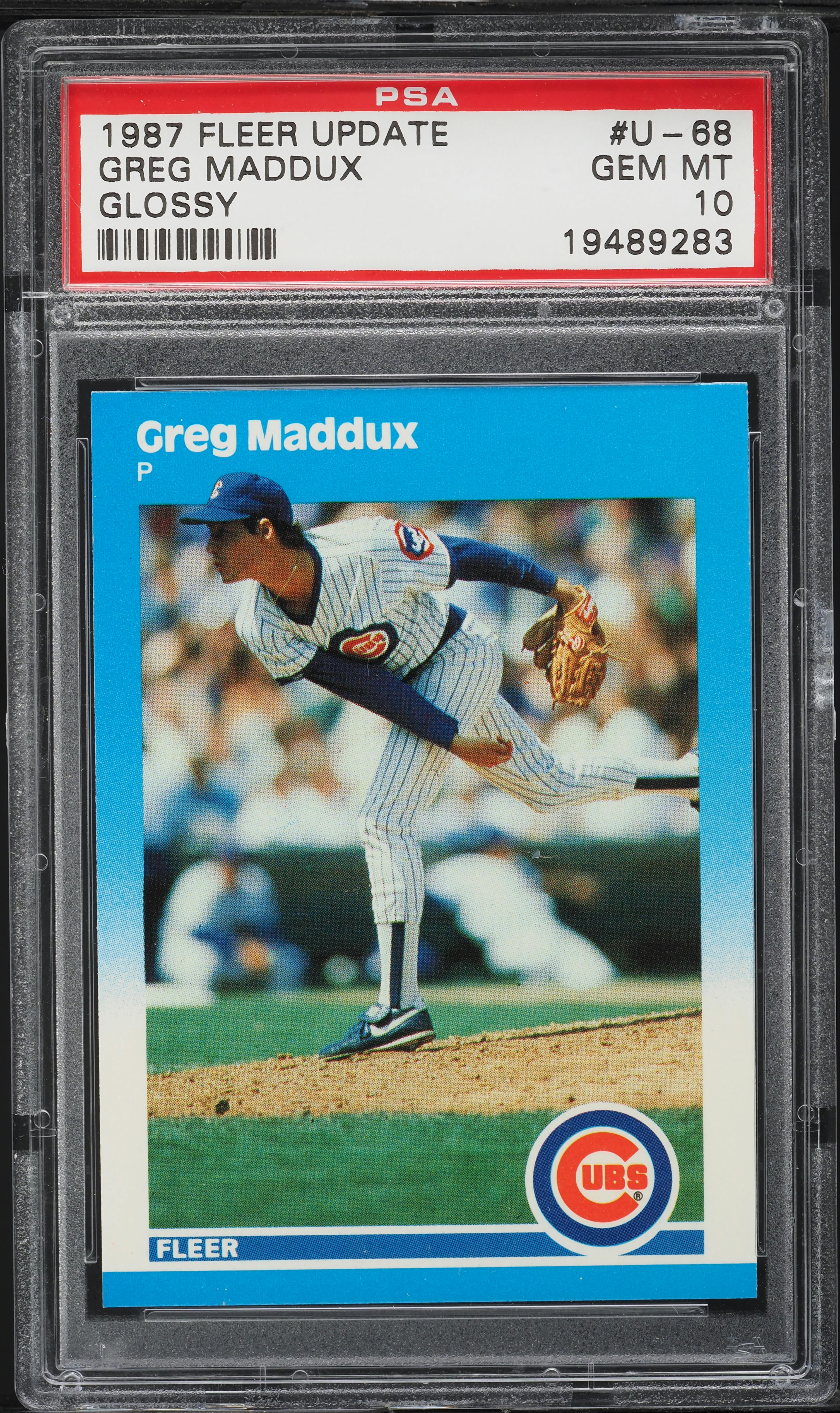 1987 Fleer Update Glossy Greg Maddux ROOKIE #U-68 PSA 10 GEM MINT