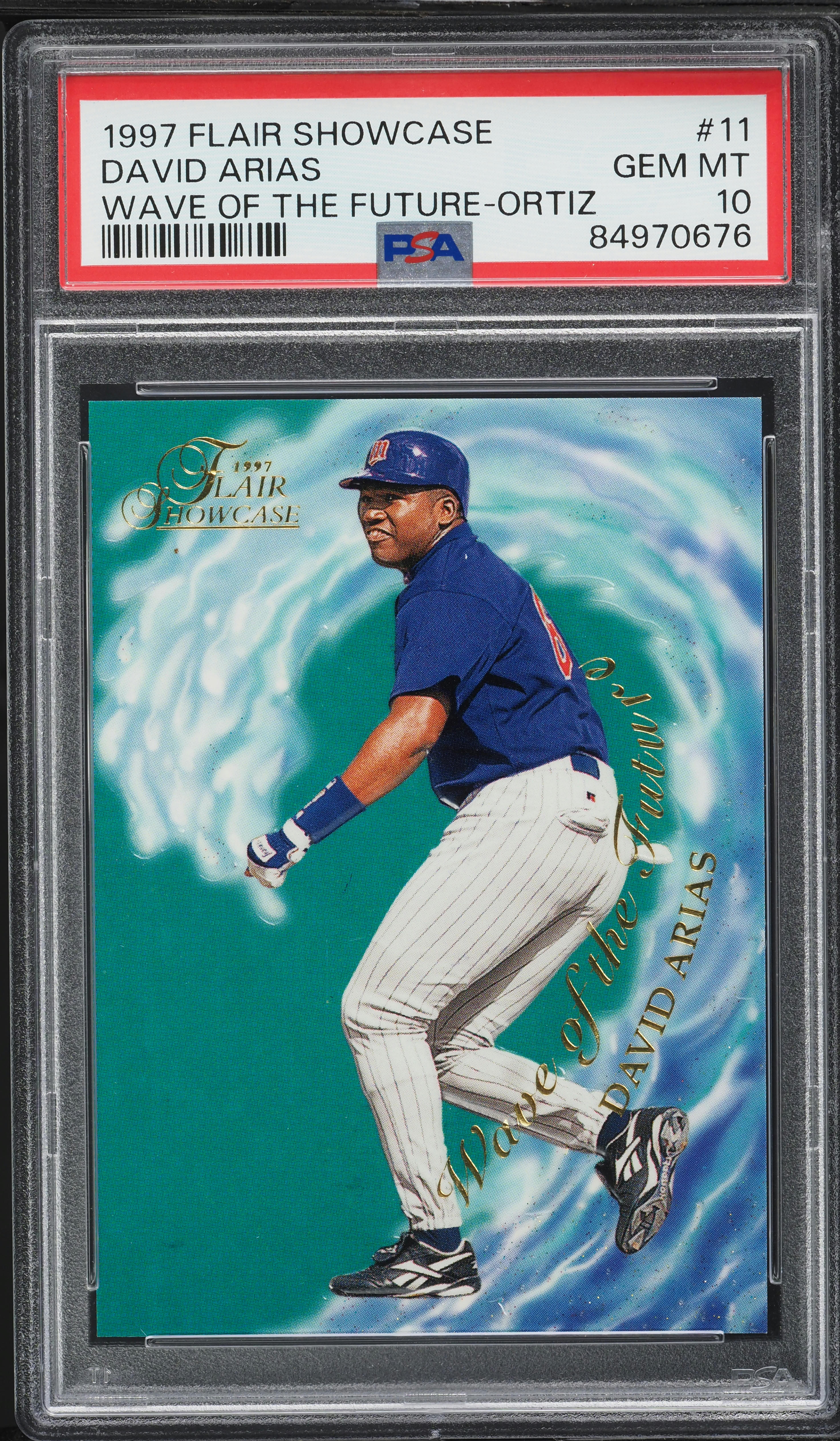 1997 Flair Showcase Wave Of The Future David Ortiz ROOKIE #11 PSA