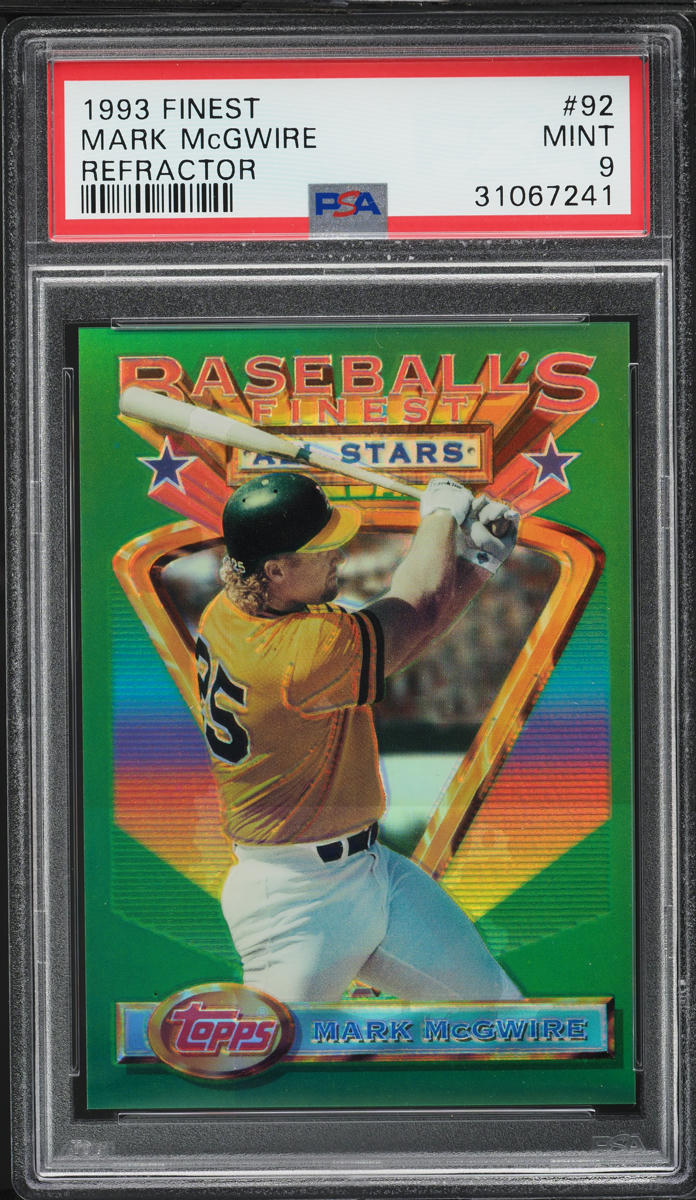 1993 Finest Refractor Mark McGwire #92 PSA 9 MINT