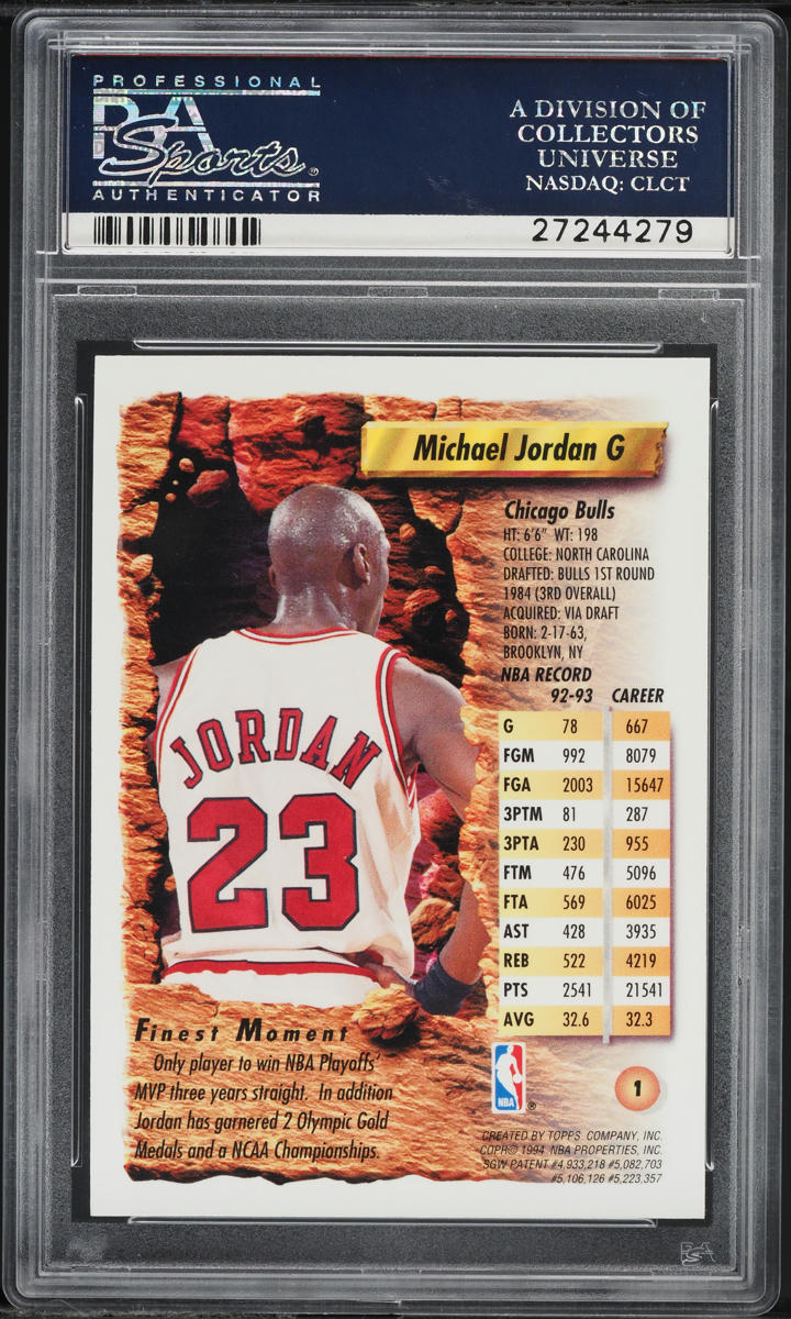 1993 Finest Refractor Michael Jordan #1 PSA 9 MINT