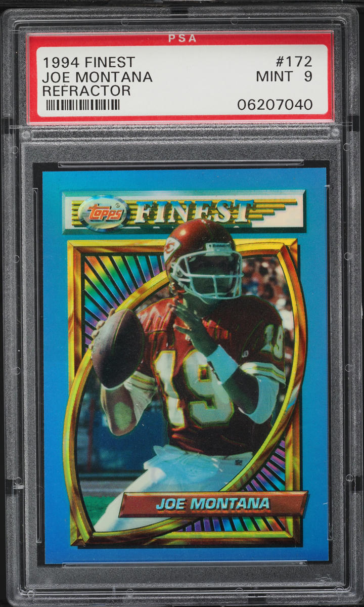 1994 Finest Refractor Joe Montana #172 PSA 9 MINT