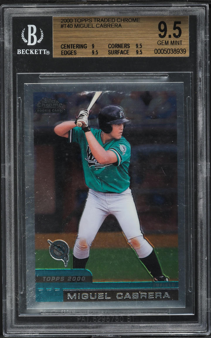 2000 Topps Chrome Traded Miguel Cabrera ROOKIE #T40 BGS 9.5 GEM MINT