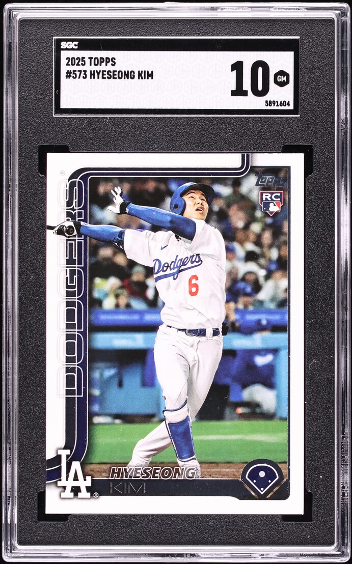 2025 Topps Hyeseong Kim ROOKIE #573 SGC 10 GEM MINT on Fanatics