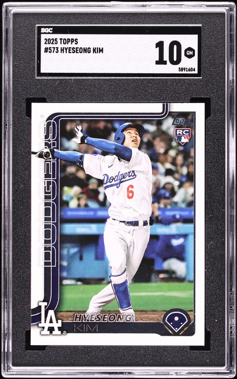 2025 Topps Hyeseong Kim ROOKIE #573 SGC 10 GEM MINT on Fanatics