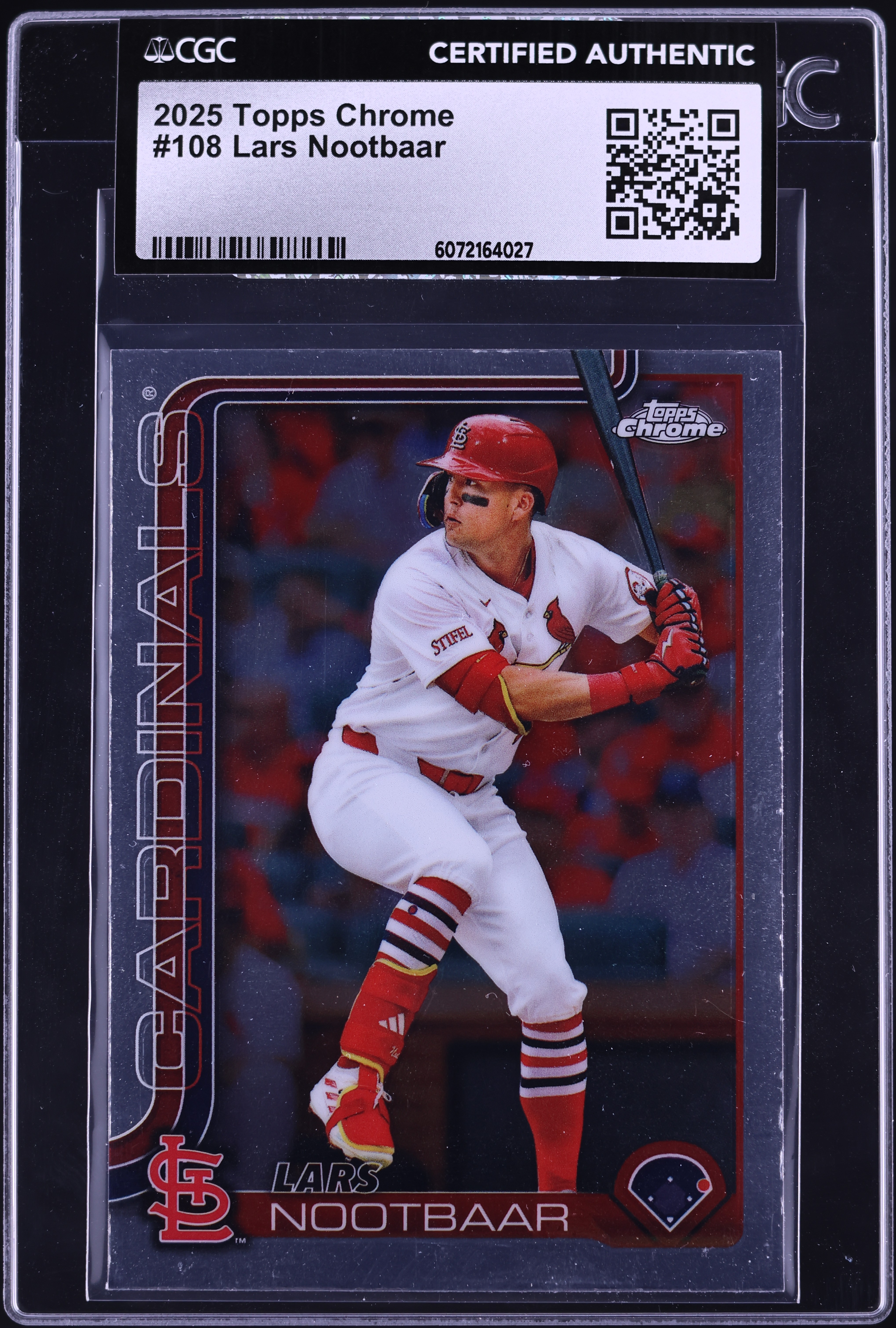 2025 Topps Chrome Lars Nootbaar #108 CGC AUTH on Fanatics Collect