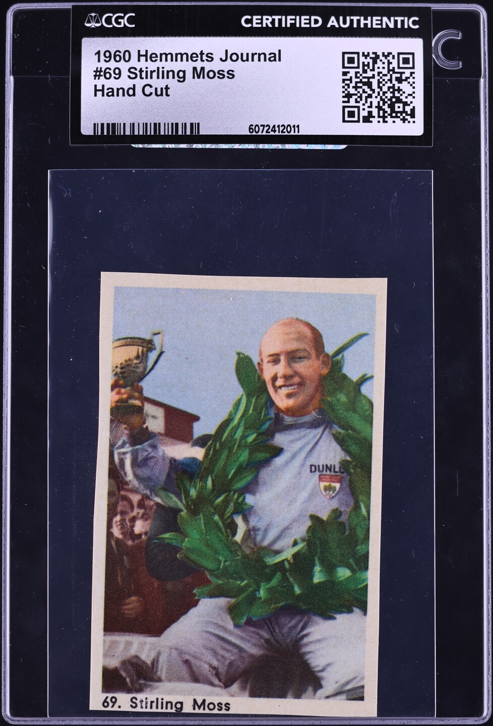 1960 Hemmets Journal Stirling Moss HAND CUT #69 CGC AUTH