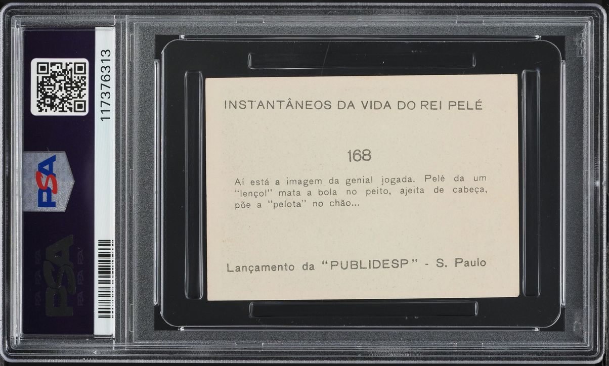 Carte Pelé 1977 Errege #188 - Notée PSA 4 VG-EX - Collection Football Brésil, édition Glorias E Trofeus