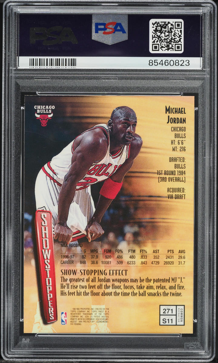 1997 Finest Refractor Michael Jordan #271 PSA 9 MINT