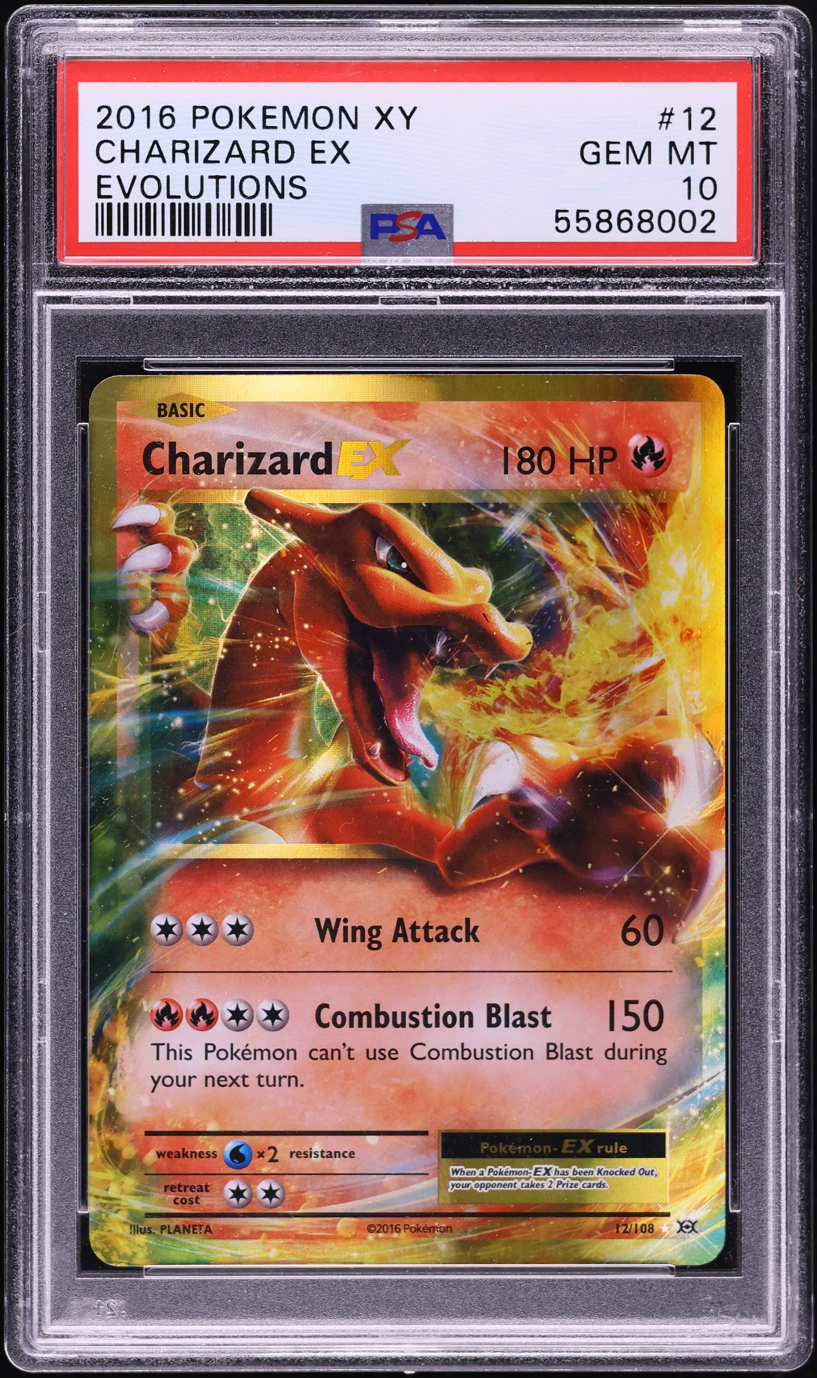 2016 Pokemon XY Evolutions Charizard EX #12 PSA 10 GEM MINT on
