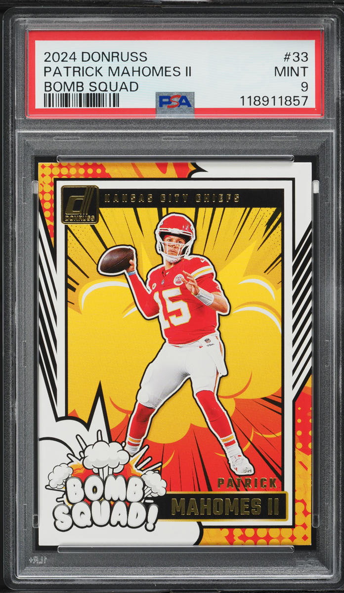 2024 Donruss Bomb Squad! Patrick Mahomes II #33 PSA 9 MINT