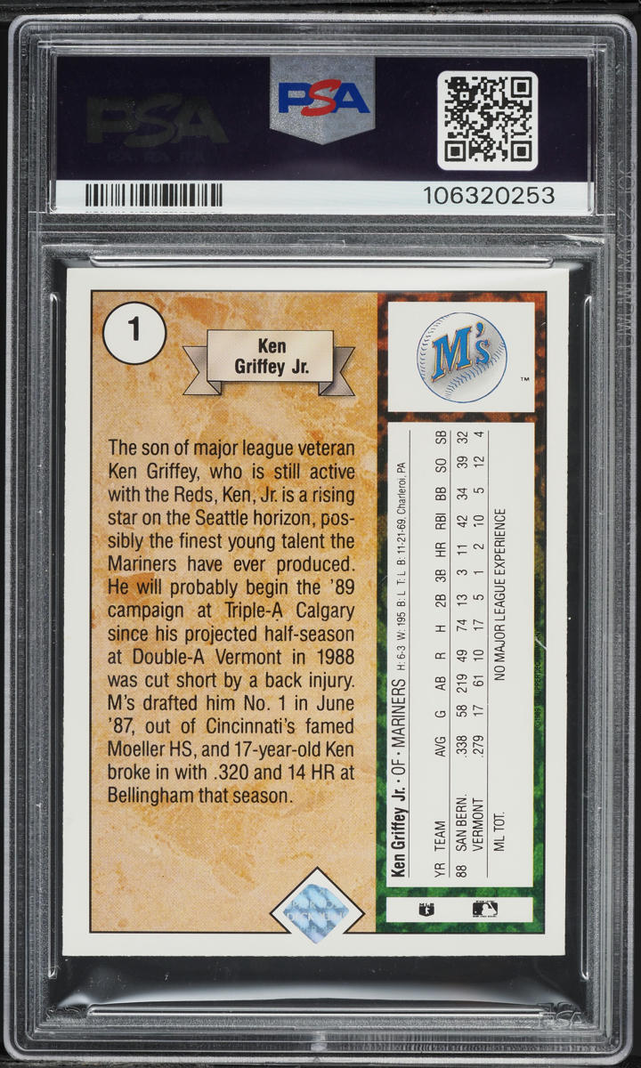 1989 Upper Deck Ken Griffey Jr. ROOKIE #1 PSA 9 MINT