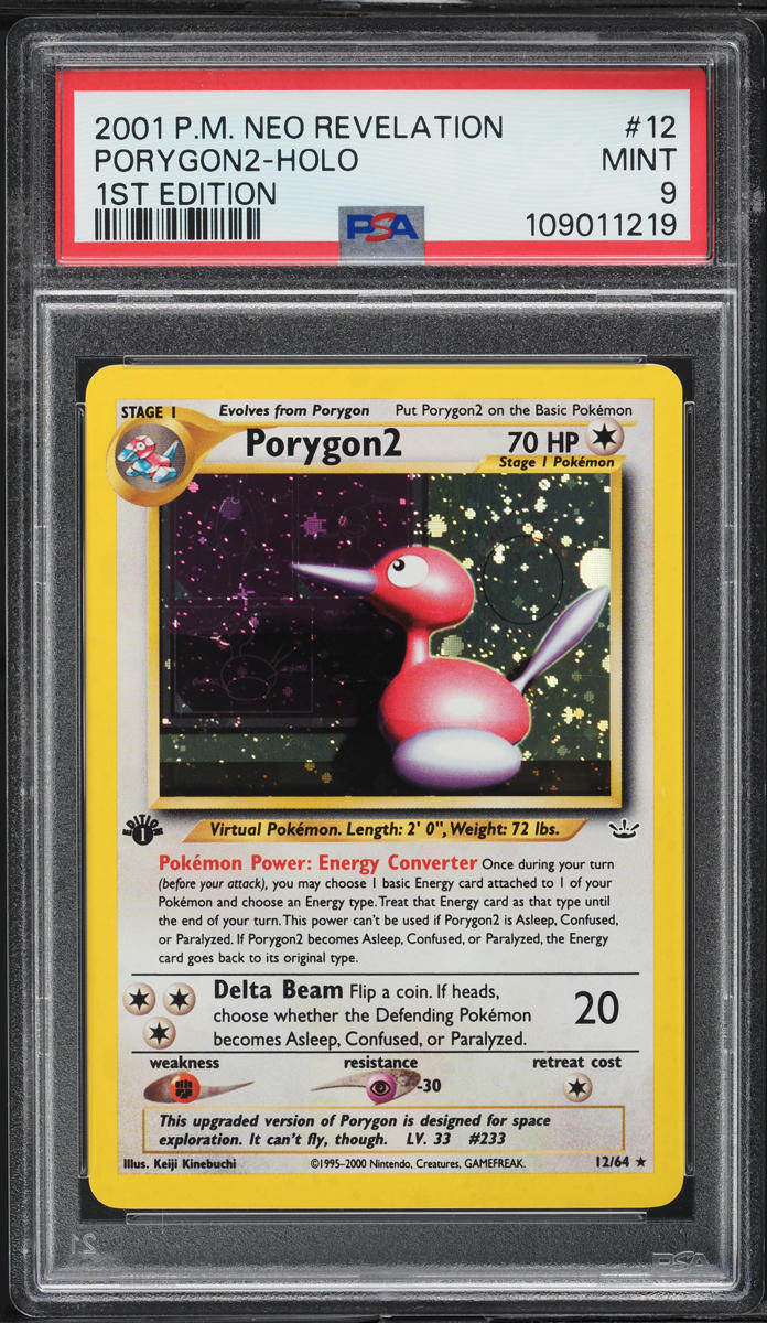 2001 Pokemon Neo Revelation 1st Edition Holo Porygon2 #12 PSA 9 MINT