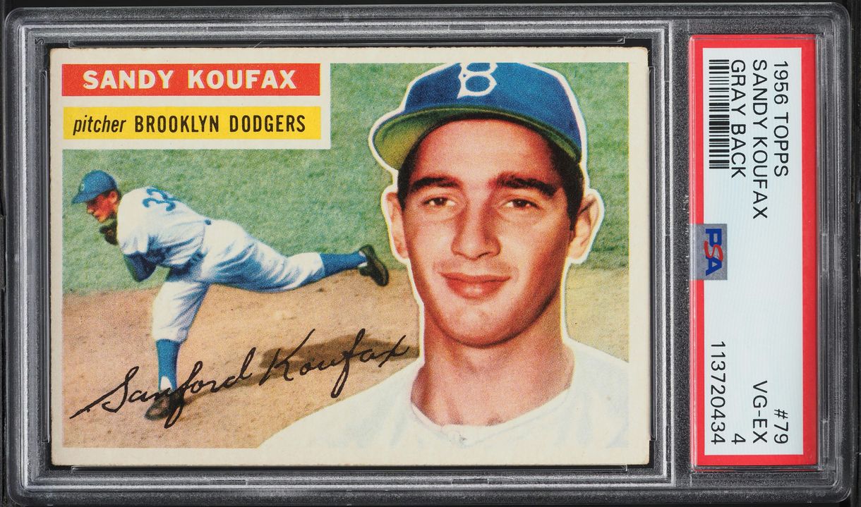 1956 Topps Sandy Koufax ROOKIE GRAY BACK #79 PSA 4 VGEX