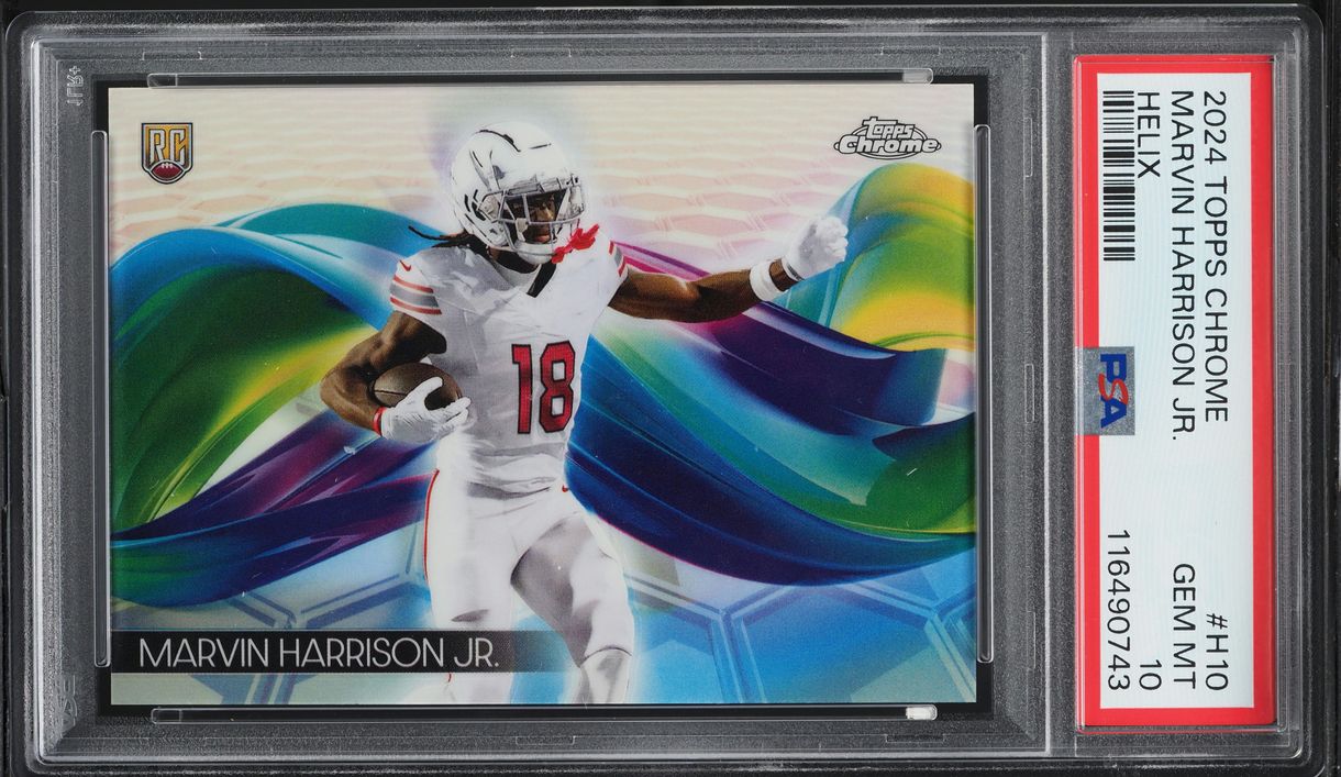 2024 Topps Chrome Helix Marvin Harrison Jr. ROOKIE #H10 PSA 10 GEM MINT