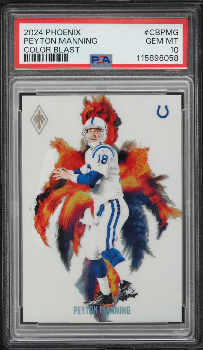 2024 Panini Phoenix Color Blast Peyton Manning #CBPMG PSA 10 GEM MINT